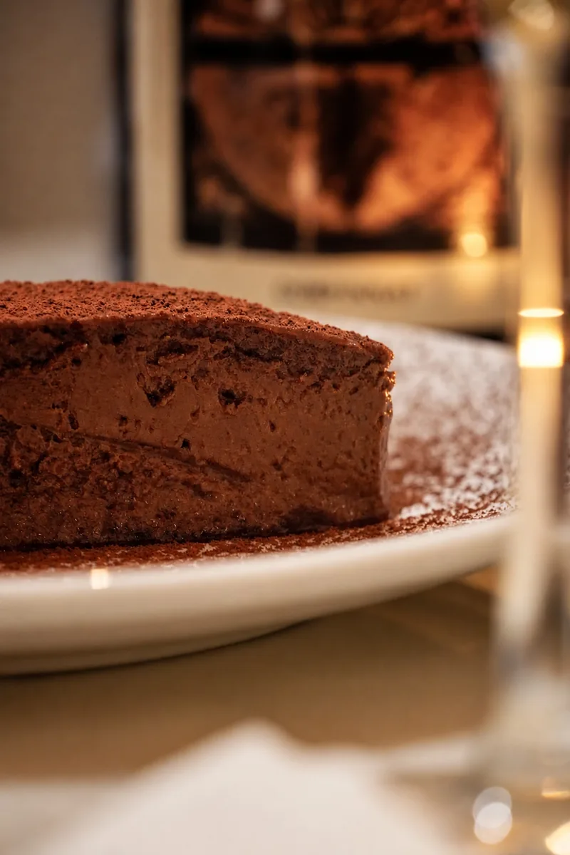 Tarta de chocolate negro